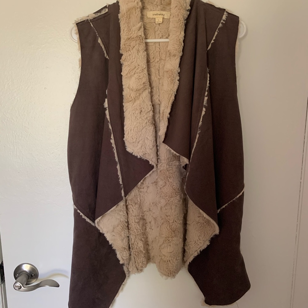 suede / fur vest
